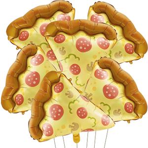 Giant Pizza Foil Balloon Realistic Pepperoni Pizza Party Decorations for Birthday Italian Food Theme Party Supplies Durable Mylar Balloon for Pizza Shop Grand Opening & Photo PropsDoes Not Float