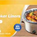 SMARTAKE Slow Cooker Liners, Large Size 13"x 21" Disposable Cooking Bags, Fit 3QT to 8QT for Slow Cooker, Cooking Trays, Suitable for Oval & Round Pots, 60 Liners