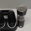 CIRCLE JOY Electric Salt and Pepper Grinder Set Automatic Salt and Pepper Grinder Set with Easy-to-Carry Charging Base and LED Light, USB Rechargeable, Upgrade External Adjustable Coarseness