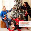 JOYIN Ugly Christmas Sweater Women Men Couples, LED Light Up Ugly Christmas Sweater Kids 2025 Reindeer(Red (XL)