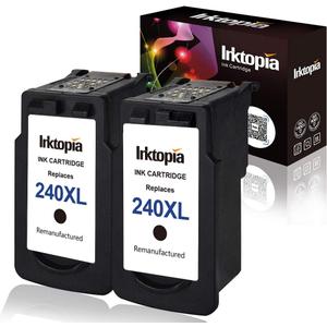 Inktopia Remanufactured Ink Cartridge Replacement for Canon PG-240XL 240XL PG240XL PG-240 240 XL (2 Black) for PIXMA MG3620 MG3520 MX532 MX472 MX452 MG2120 MX392 MX432 MX512 MG3600 Printer