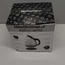 Elite Gourmet EKT1001 Electric 1.0L BPA-Free 1100W Glass Kettle Cordless 360 Base, Stylish Blue LED Interior, Handy Auto Shut-Off Function  Quickly Boil Water For Tea & More, Black