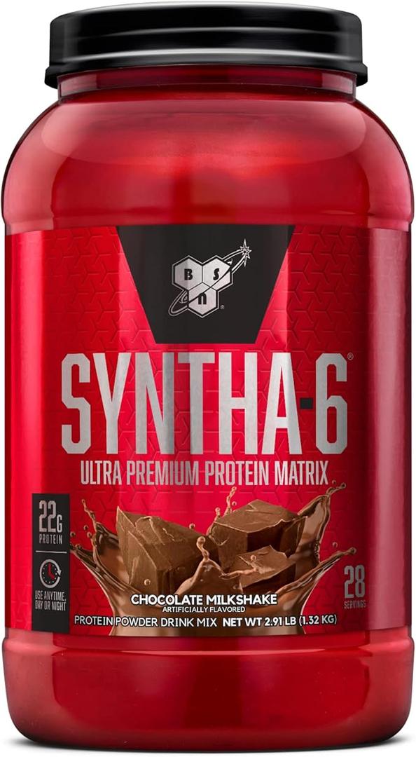 BSN SYNTHA-6 Whey Protein Powder, Micellar Casein, Milk Protein Isolate, Chocolate Milkshake, 28 Servings, BBD: 2028.03.18