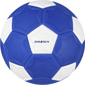 Curve Soccer Ball Size 4, Swerve Soft Balls for Outdoor and Indoor,Size 4 Soccer Ball for Boys and Girls (Blue White)