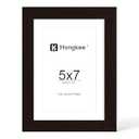 Hongkee 5x7 Oak Wood Picture Frame, Display Photos 4 x 6 with Mat or 5 x 7 without Mat - Tempered Glass Cover, Horizontal and Vertical Display for Wall or Tabletop (Black, Set of 1)