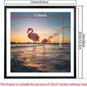 Mxtallup 20x21 Picture Frames Solid wood,Display Pictures 18x19 Inch With Mat or 20x21 Inch Without Mat, Poster Frames 18x19 in Photo Frames Wood Black (T22B2021W1819)