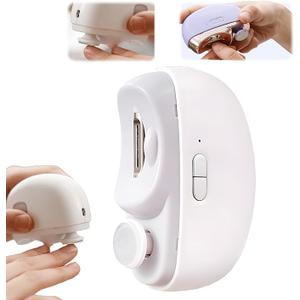 3 in 1 Automatic Electric Nail Clipper with Polishing, 2025 New Electric Nail Clipper, Nail Clipper with 2 Adjustable Speeds, Nail Trimmer for Seniors, Kids, Adults (White)