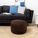 Asuprui Pouf Ottoman Unstuffed Round Poof Seat Foot Stool Ottoman Foot Rest No Filler 20x20x12 Inches Fuzzy Chair Floor Pouf Storage for Living Room Bedroom Coffee