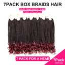 7 Packs 10 Inch Boho Goddess Box Braids Crochet Hair for Black Women (TBug#, 10 Inch (Pack of 7))