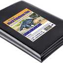 Black Plastic Sheeting 4Mil, 13.2x16.5ft, Heavy Duty, Polyethylene Plastic Film for Garden,Construction, Landscaping, Weed and Moisture Control