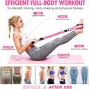 Foot Pedal Resistance Bands with Handles, Multifunction Elastic Yoga Exercise Bands, Home Gym Fitness Equipment for Women & Men to Tone Abs, Core, Legs, Arms, Waist (EXP 01/31/27)