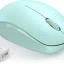 seenda Wireless Mouse for Laptop, 2.4G Noiseless Mouse with USB Receiver - Optical Tracking Portable Computer Mice for Chromebook, PC, Tablet, Windows System, 24 Months Battery Life - Mint Green