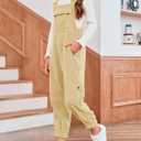 Meikulo Girls Fleece Overalls Kids Warm Winter Loose Casual Jumpsuits with Pockets 5-14 Years (10-12 Years, Khaki)