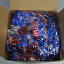 50FT 4th of July Patriotic Tinsel Garland, Glitter Tinsel Garlands with Mixed Color Star, Metallic Holiday Hanging Streamers for Memorial Day Independence Day Indoor Outdoor Party Dcor (Blue)