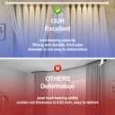 Single Curtain Track for Windows, 2.7m(8.9ft) Wall Mounted Heavy Duty Decorative Curtain rail with End Caps, Aluminum Brackets, Silent Wheels Easy to Install for Bedroom Living Room Gold