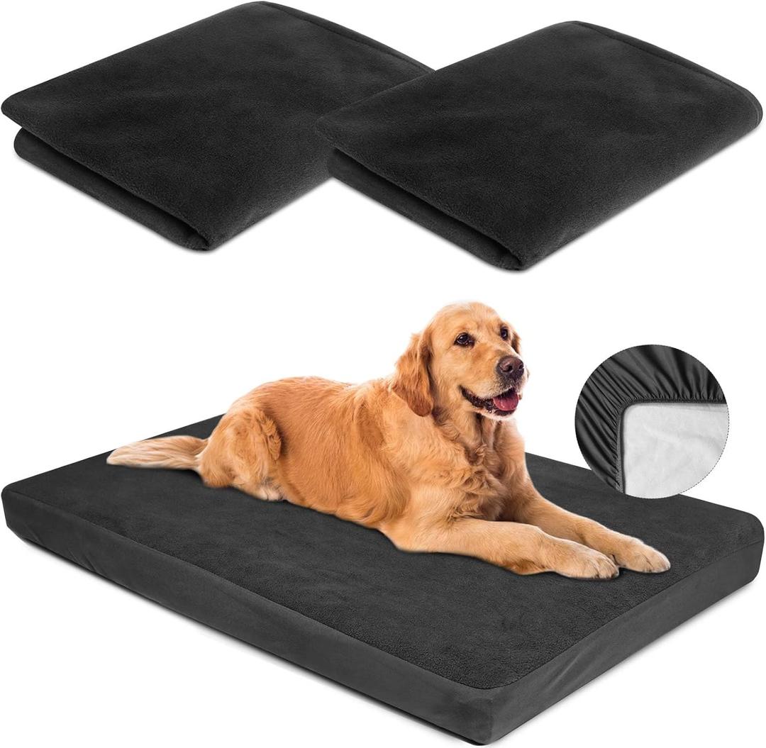 Dog Bed Covers Replacement Washable 100% Waterproof Soft Dog Bed Sheet 2 Pack 36" x 23" S