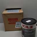 KILZ 1-Part Epoxy Acrylic Concrete & Garage Floor Paint, Silver Gray, Satin, Interior/Exterior Concrete Paint for Basement Floors, Porches, Driveways & Pool Decks, 1 Gallon