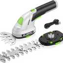 2-in-1 Cordless Hedge Trimmer and Grass Shears 7.2V Handheld Small Electric Bush Trimmer, 2.0Ah Rechargeable Battey Powered Shrub Trimmers for Garden, Yard, Lawn Care