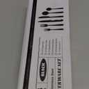 NETANY 17 Pieces Black Silverware Set, Black Flatware Set, Food-Grade Stainless Steel Cutlery Tableware Eating Utensils, Mirror Finished, Dishwasher Safe