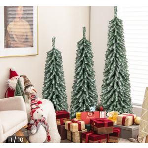 4/5/6 Feet Artificial Christmas Tree Set of 3 with Realistic