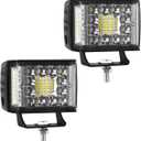 Kawell 2pcs 48W LED Driving Light Pods Add-On Fog Light Floodlight Spotlight Work Light Pods for Off Road Trucks Tractor Boat ATV UTV 4X4 SUV