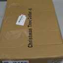 WKHOMEDECO 28" Christmas Tree Collar for Pencil Tree, Metal Tree Collar with Hollow-Out Snowflake Design, Pet-Proof Christmas Tree Collars for Artificial Trees, Secure&Reusable Holiday Decor (Galvanized)