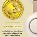 CHICWAY 2026 Mom's Choice Awards, Portable Sound Machine for Baby Adult, AI Cry Detection, 18 Soothing Sound, Bluetooth Rechargeable White Noise Machine for Home Office Travel, Nursery Light, Gray