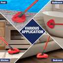 2 x 2 Pack Spin Mop Brush for O-Cedar RinseClean 2 Tank System, Mop Attachments Scrub Replacement Heads, Microfiber Triangle Hard Bristle Cleaning Brush Floor Scrubber for Bathroom Kitchen Wall