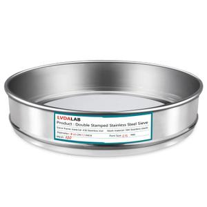 304 Stainless Steel Lab Sieve Screen Mesh, 100 Mesh (0.15mm) Aperture Test Sieve, 12Inch(30cm) Diameter Economy Standard Analysis Sample Test Sieves for Industrial Laboratory Homes