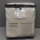 100% Blackout Shield Linen Blackout Curtains for Bedroom 84 Inches Long, Back Tab/Rod Pocket Living Room Drapes, Thermal Insulated Blackout Curtains 2 Panels Set, 50" W x 84" L, Cream