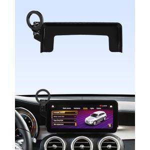 PZK Car Phone Holder for Mercedes-Benz GLC-Class 2020 2021 2022 /C-Class 2019 2020 2021 Accessories 10.25-Inch Screen Fixed Clip Car Phone Mount Compatible with Magsafe 360 Rotation Not Affect Vent