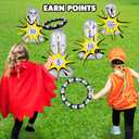 ArtCreativity Tombstone Ring Toss - Set of 4 - Gravestone Ring Toss Game with Weighted Bottoms - Doubles as Inflatable Halloween Decor