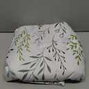 Lekesky Duvet Cover Queen Size, Reversible Botanical Floral Duvet Cover Set with Zipper Closure, 3 Pieces Soft Microfiber Green Bedding Set (1Duvet Cover 90"x90", 2 Pillowcases 20"x26") (01-green Foliage White (No Comforter))