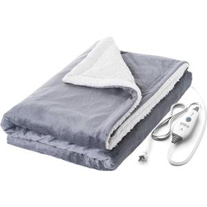 Pure Enrichment WeightedWarmth - 2-in-1 Heated Weighted Blanket, 13 lbs (50” x 60”) Large, 4 Relaxing InstaHeat™ Settings, Cozy and Soft Micromink and Sherpa, Reversible Throw with Storage Bag