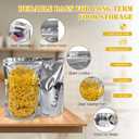100PCS Resealable Mylar Bags for Food Storage, 7.9''x 11.8'' Smell Proof Ziplock Bags Freestanding, Aluminum Foil Packaging Pouches Bag for Cookies, Nuts, Tea, Candy - 5.5 Mil