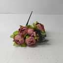 Duovlo Artificial Peony Silk Flowers Fake Flowers Vintage Wedding Home Decoration,Pack of 1 (Rosy Brown)