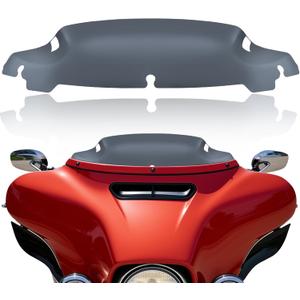 Smoke 4.5" Motorcycle Wave Windshield Windscreen Compatible for 2014-2023 Harley Davidson Touring Street Glide Electra Glide Tri Glide FLHX FLHXU FLHTC FLTR FLTR FLHTK FLHXSE