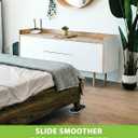 12 Pack Furniture Sliders for Carpet, 6 x 3.5 Inch Large Reusable Heavy Duty Movers, Moving Pads for Couch, Bed, Dresser, Table, Gliders for Furniture on Carpet and Hardwood Floors (Beige, 6 x 3.5)