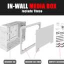 In-Wall Media Box - TV Cable Management Kit, Structured Media Enclosuree, Home Theater Box, Compatible with Roku, Apple TV, Samsung One Connect Mini - WiFi Friendly, Dual Purpos, White-9"