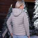 Women's Packable Winter Puffer Coat | Lightweight Quilted Jacket with Hood | Full Zip Travel