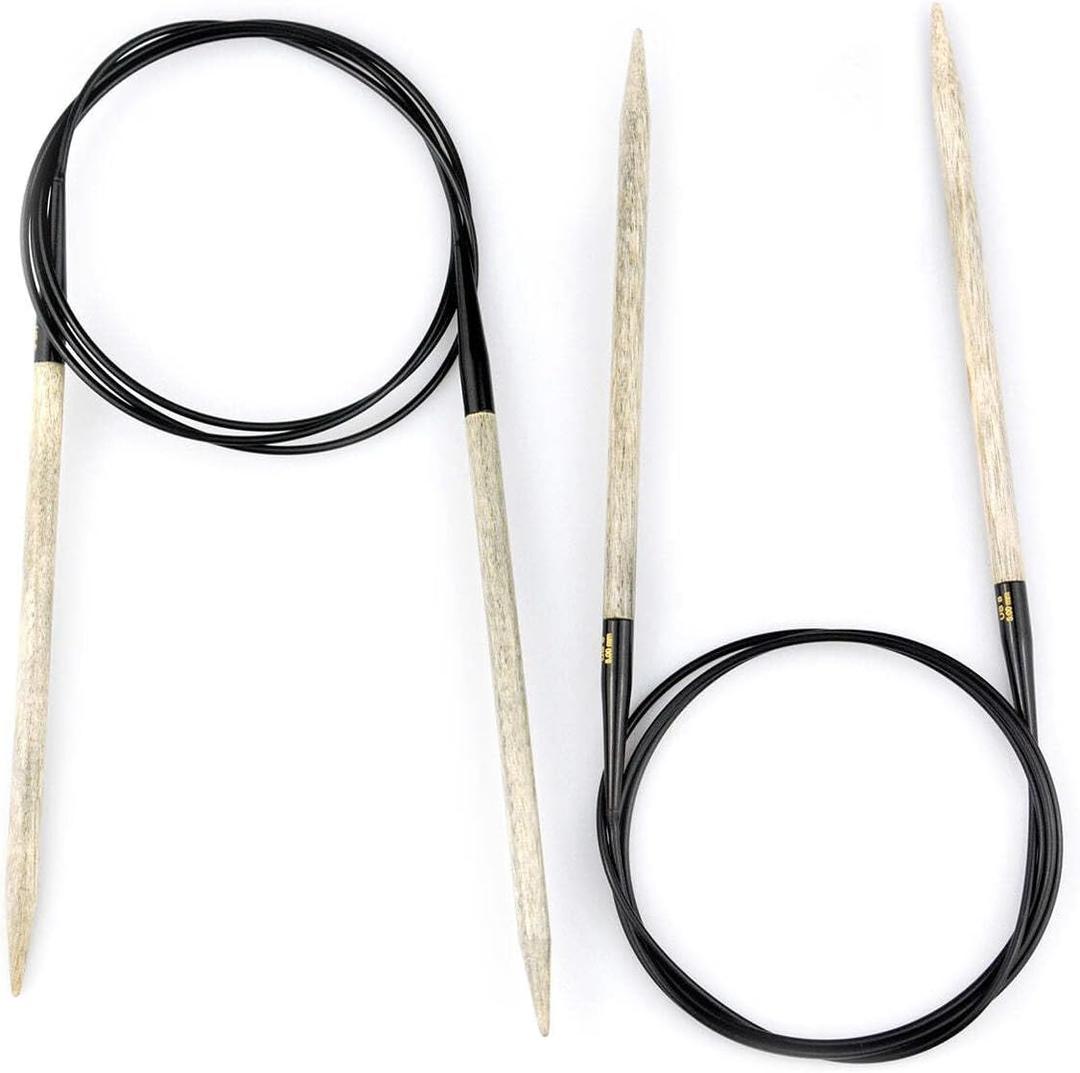 Lykke Fixed Circular Knitting Needles - Driftwood - 32"