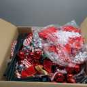 Uspring 6 FT Pop Up Christmas Tree with Lights, Artificial Collapsible Christmas Tree with Remote Control & 200 Colorful LED Lights, Pre Decorated Surround Ribbon, Ball Ornaments, Holiday Party Decor