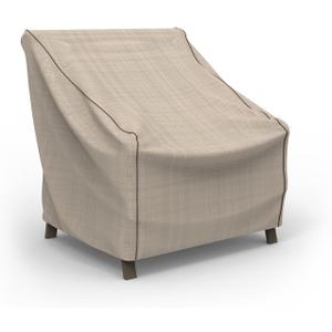 Budge English Garden Patio Chair Cover, Waterproof & UV-Resistant Outdoor Furniture Cover, Fits Medium Patio Chairs up to 36" W x 36" D x 36" H, Tan Tweed