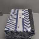 MontVoo-Outdoor Rug Carpet Waterproof 5x8 ft Reversible Patio Rug RV Camping Rug-Plastic Straw Rug Outside Indoor Outdoor Area Rug for Patio Deck Balcony Picnic Beach Outdoor Decor Boho Navy Blue