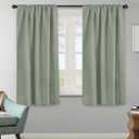 H.VERSAILTEX Blackout Curtains Thermal Insulated Window Treatment Panels Room Darkening Blackout Drapes for Living Room Back Tab/Rod Pocket Bedroom Draperies, 52 x 63 Inch, Light Sage, 2 Panels