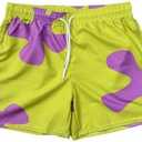 BEAUDRM Men's Graphic Swim Trunks Quick Dry Swim Shorts Drawstring Waist Beach Shorts with Pockets, Size XL
