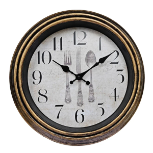 WOOPHEN Vintage Wall Clock, 16" Extra Large Silent Non Ticking Retro Wall Clocks Quality Quartz Battery Operated Round Decorative Easy to Read for Home Kitchen Living/Bedroom Office School (Bronze)