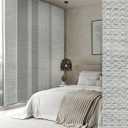 Panel Blinds Dual-Sided 45.8"-86" x 96", Silent | Dual-Sided Natural Woven Panel Track Blinds for Sliding Doors, Room Dividers and Closets with Adjustable Track