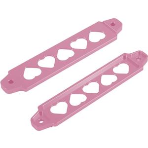Car Battery Mounting Bracket, Aluminum Alloy Battery Tie Down Bracket Set,Rustproof Battery Lock Down Holder Mount Kit for Vehicles, Pink
