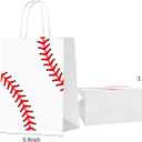 16 PCS Baseball Party Decorations with Handle Baseball Paper Bags Baseball Treat Snacks Bags Baseball Gift Bags Baseball Theme Party Decorations Baseball Party Bags for Kids Birthday Party Supplies